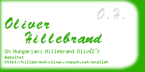 oliver hillebrand business card